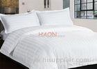 SGS Queen size 3cm Stripe Hotel Bed Linens Sets 233 x 283 cm For Spa