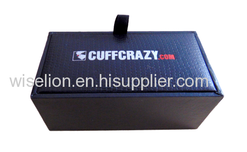 custom leatherette paper cardboard cufflink storage box display case 2