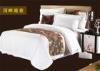 Leave Pattern Decorative Bed Runner In Dark Color For Luxury Hotel