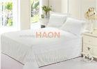 Home Spa Hospital Hotel Bed Sheets In Dense Cotton Plain White Fabric