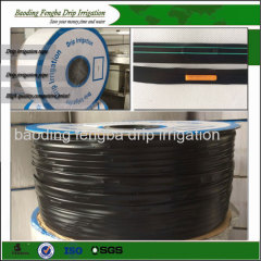 Good quality Black Flat Drip irrigation Tape with Double Blue Lines