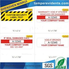 Tamper proof pre-made Tamplates Warranty void if sticker removed or damaged.Custom destructible and warranty void