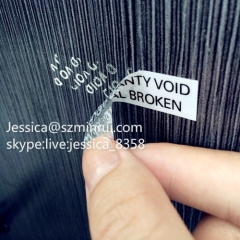 Wholesale One Time Use Tamper Evident Security Void Sticker Void Opened Tamper Proof Warranty Void Sticker