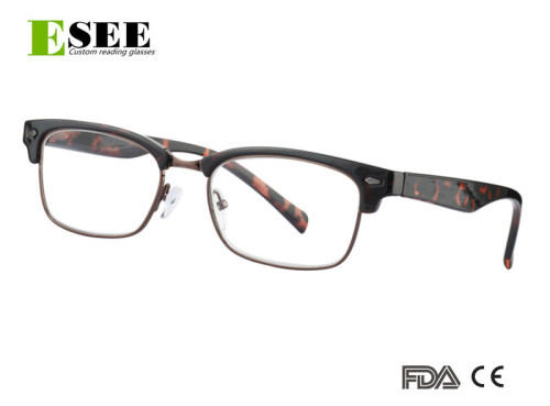 Custom Big size Prescription quality semi Reading Glasses
