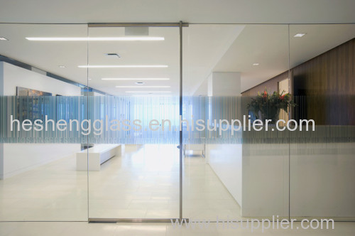 12MM plain tempered glass as glass door and wall