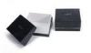 Black Paper Gift Boxes with Special Texture Paper Silver Stamped
