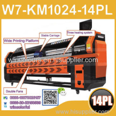 High resolution!!!KM 512 14PL head pvc flex banner machine
