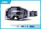 Black anti fog over glasses motorcycle goggle with single / double lens