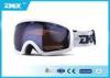 Customizable White TPU Frame Snow Ski Goggles Double Lens with CE Certificate