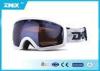 Customizable White TPU Frame Snow Ski Goggles Double Lens with CE Certificate