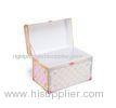 Clamshell White Cardboard Perfume Gift Box Lockable With Magnet