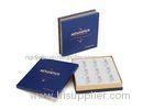 Flat Blue Creative Paper Gift Boxes Customized With Blister Tray