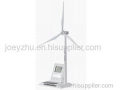 Diecast Zinc alloy & ABS Plastic Solar Windmill with Digital Calendar