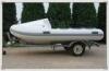 Grey 1.2mm PVC 3 Person Motorized Inflatable Yacht Tenders With Canopy / Trailer