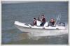 9 Person 1.2mm PVC Semi - FRP Inflatable RIB Boats With Sunshade
