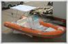 Orange / White Hunting / Fishing RHIB Inflatable RIB Boats With Motors RIB580A