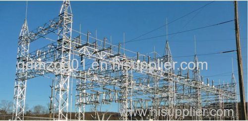 substation steel supports H frame