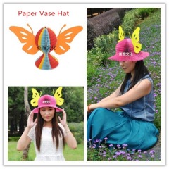 Butterfly Paper Hat Fun Hat for Children and Women in Party Christmas Halloween Birthday Tourism