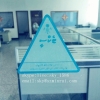 Blue Triangle Clear Static Cling Sticker Warning Electrostatic Vinyl Labels