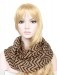 Brown neck scarf chevron pattern Girl Lady Extra-long Chevron pattern