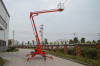 Trailer mounted articulating platform