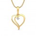 18K Yellow Gold and Diamond Pendant