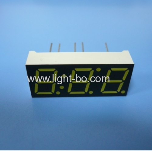 Triple digit 0.39"( 10mm) common anode ultra white 7 segment led display for Instrument Panel