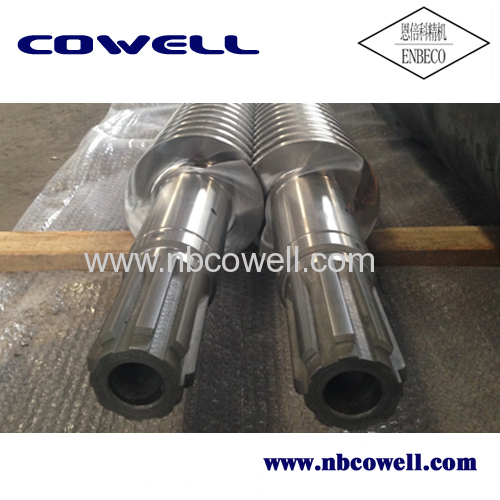 45/90 conical twin screw barrel for pipe process