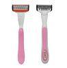Manual No Electric Five Bladed ladies shaving razor rubber with plastic handle