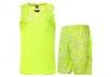 Stitching Basketball Training Shirts Plain Fluorescent Green OEM Shirt