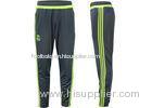 Real Madrid Grey Green Sports Training Pants Breathable Running Trousers For Men