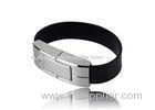 Customizable Wristband USB Flash Drive Memory Stick Black Leather Business Gift Bracelet