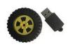 Large Capacity Custom USB Flash Drives Black Wheel Style 3 years warranty