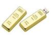 Gold Plated Retractable Bar Metal USB Flash Drive With Engraved Logo