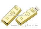 Gold Plated Retractable Bar Metal USB Flash Drive With Engraved Logo