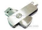 Metal 4 gig USB Flash Drive Memory Stick Stainless Steel Swivel Pear Chain