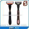 Black handle system razor 5 blades with trimmer blade mens shaver