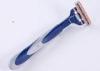 High class Male Manual three Blade Razor rubber handle with 3 blades