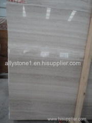 Wooden white natural marble