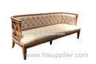 Wooden Frame Linen Fabric Upholstered Living Room Three Seater Sofa