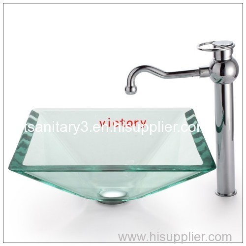 clear tempered glass basins