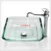 clear tempered glass basins