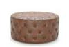 Round PU Leather Ottoman Stool with storage for Modern Home Furniture