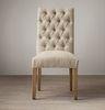 weathered oak drifted fabric covered dining room chairswith Thickly padded seat