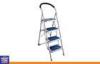 Bright Blue 4 Steps Steel Home Ladders / Lightweight Retractable Ladder