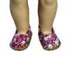 Stylish Fashions Floral Pattern Red Doll Shoes for American Girl Dolls Shoes