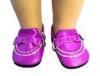 Purple PU Cute Doll Shoes Metal Button18 inch Doll Accessories