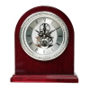 luxury fake diamond studded wooden skeleton clock