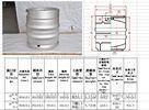 Automatic TIG Welding 20L Slim Draft Beer Keg / Beer Brewing Barrel