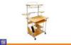 Wooden Study Mobile Modern Computer Table / Portable Laptop Desk with Rack